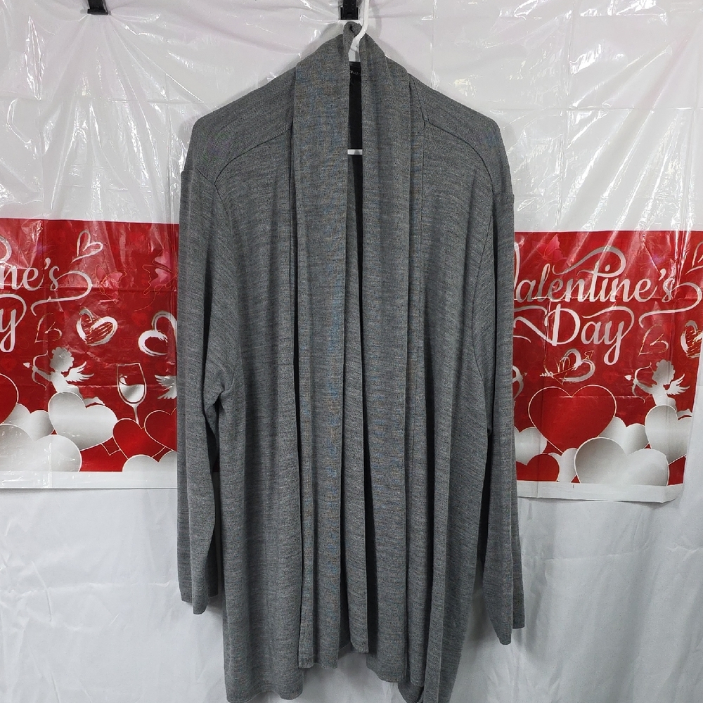 Design Collective Gray Open Front Cardigan Womens 4XL (W520)